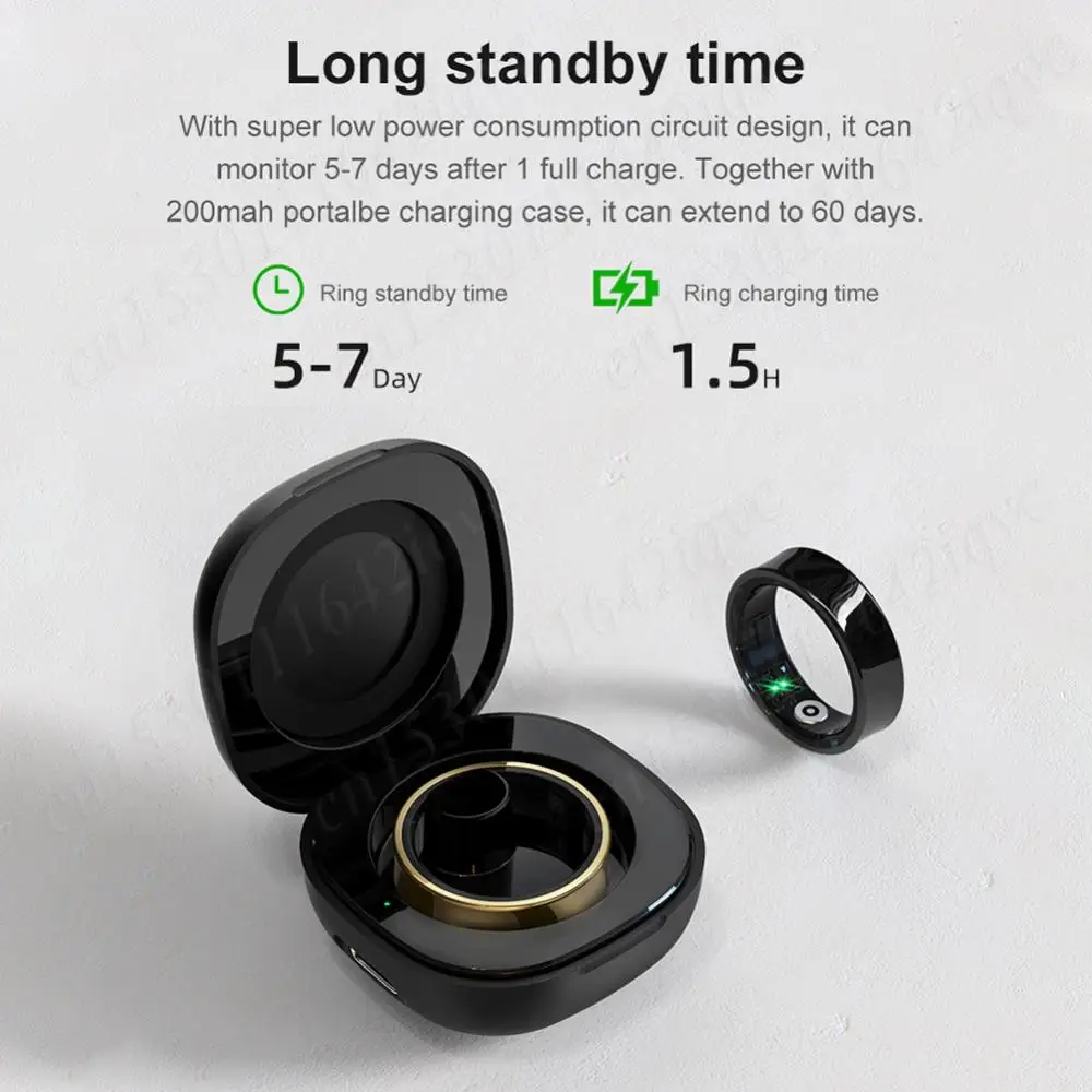 R09 Smart Ring for Men Women Heart Rate Blood Oxygen Body Temperature Monitoring Fitness Tracker For Xiaomi Samsung iOS Android