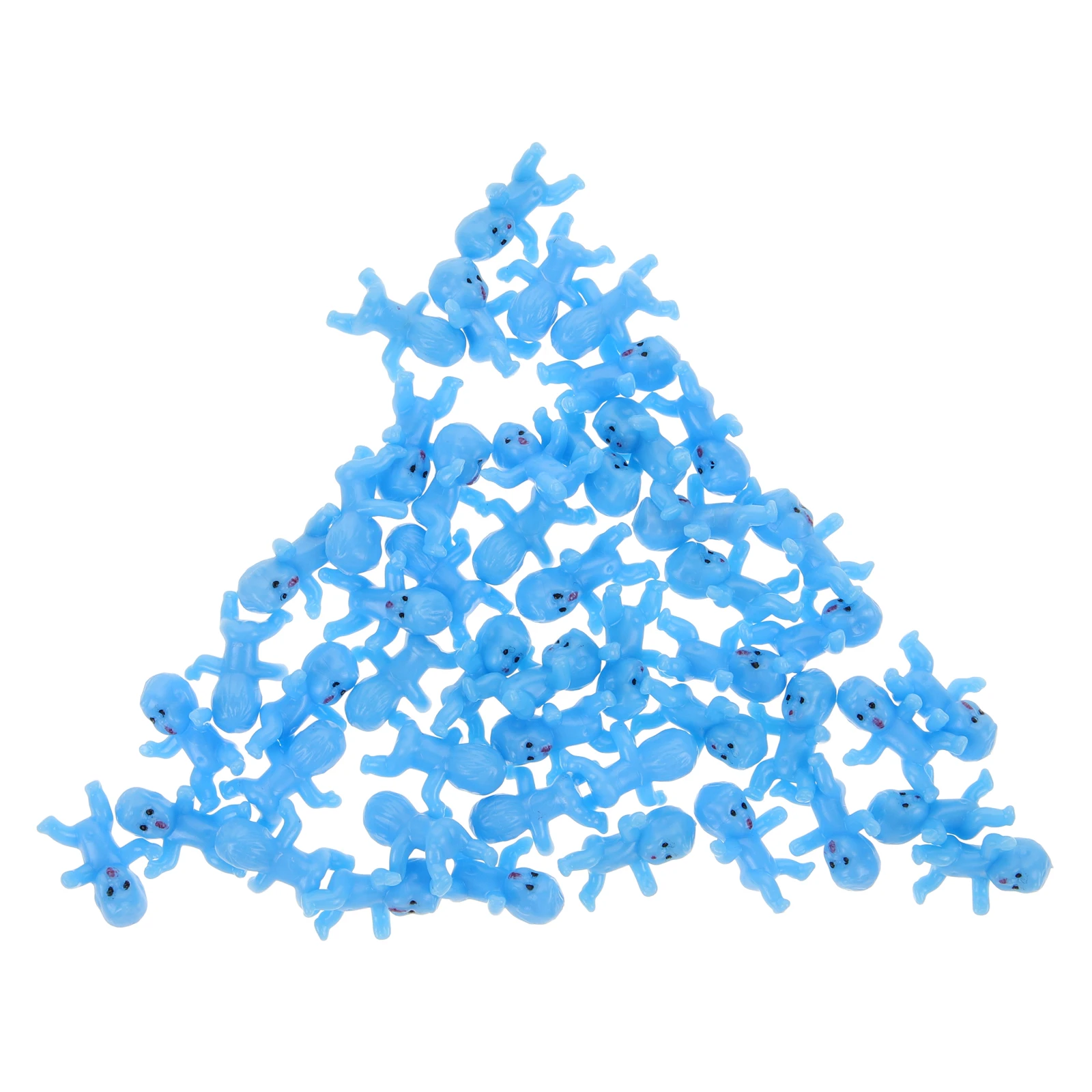 

50pcs Mini Plastic Babies Sitting on Breasts Toys for Baby Shower Party Decorations PVC Novelty Gifts Small Size Bulk