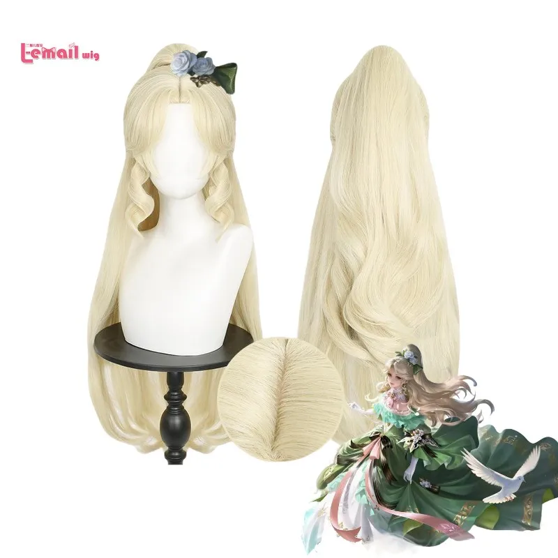 

Парик L-email Game Honor of Kings xi shi парик для косплея The Dream Weaver парик для косплея 90 см длинный вьющийся парик с боковой частью