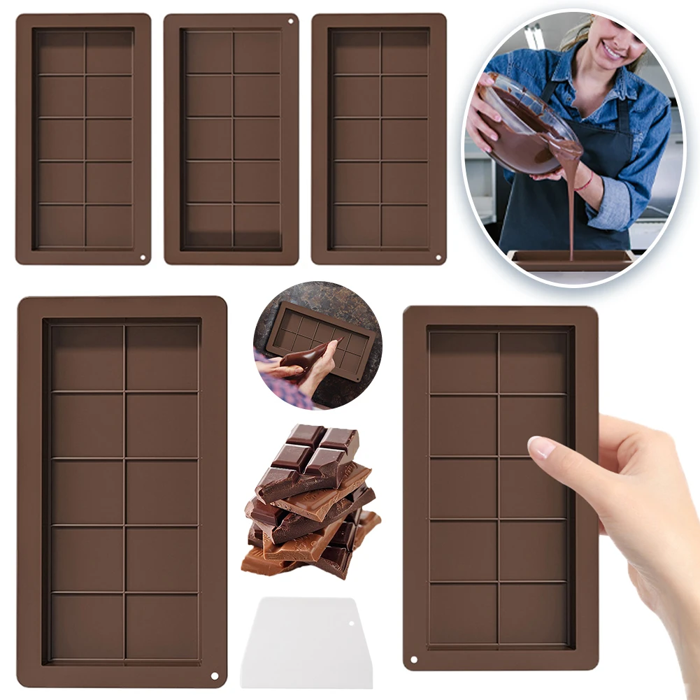 3-1PC Silicone Biscuit Baking Mould DIY Chocolate Candy Mold Mini Cookie Candy Molds Candy Bar Mold Household Baking Tools