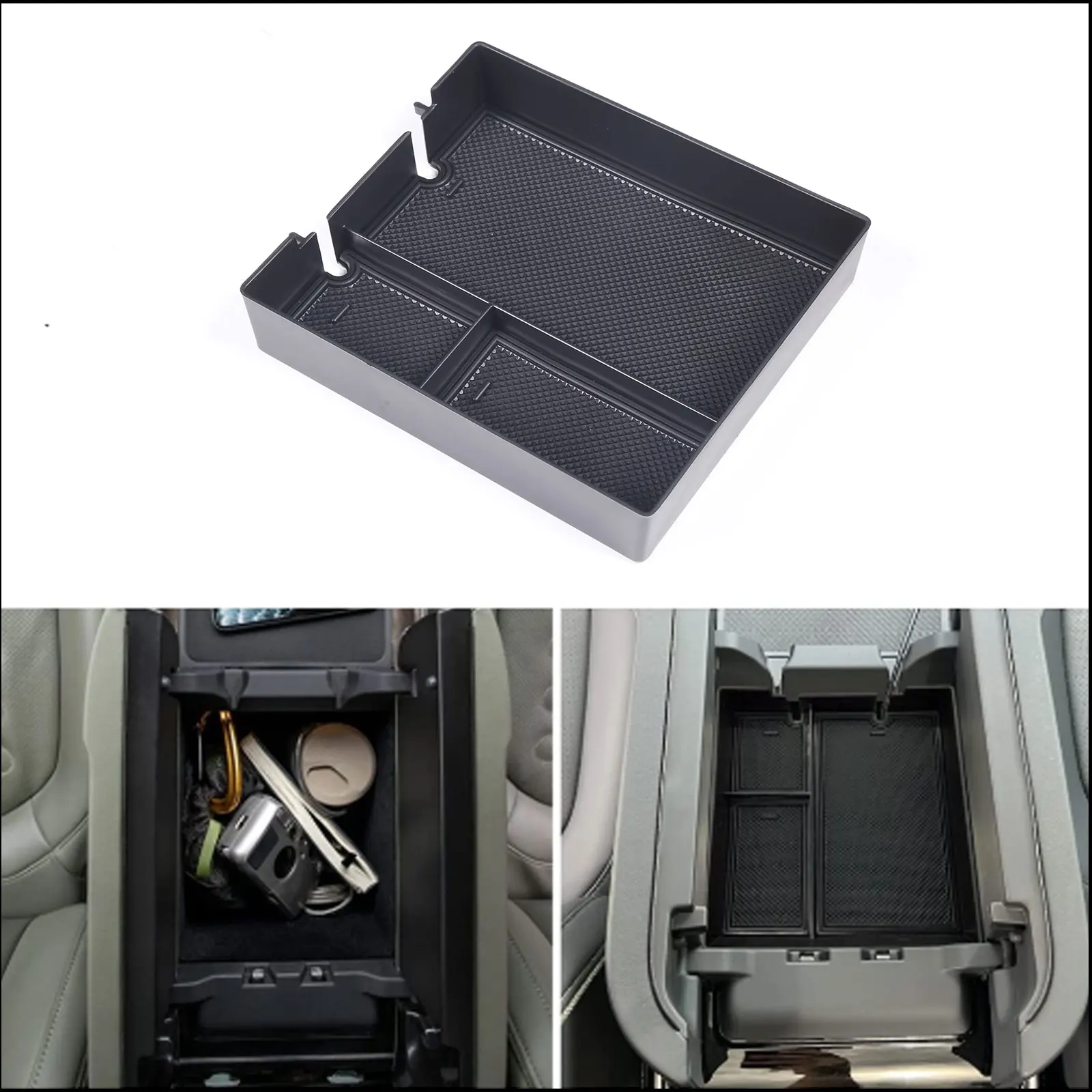 

ABS Car Center Console Organizer Box Armrest Box Storage Tray for Rivian R1T R1S 2022 Interior Storage Accessories 1 Pcs