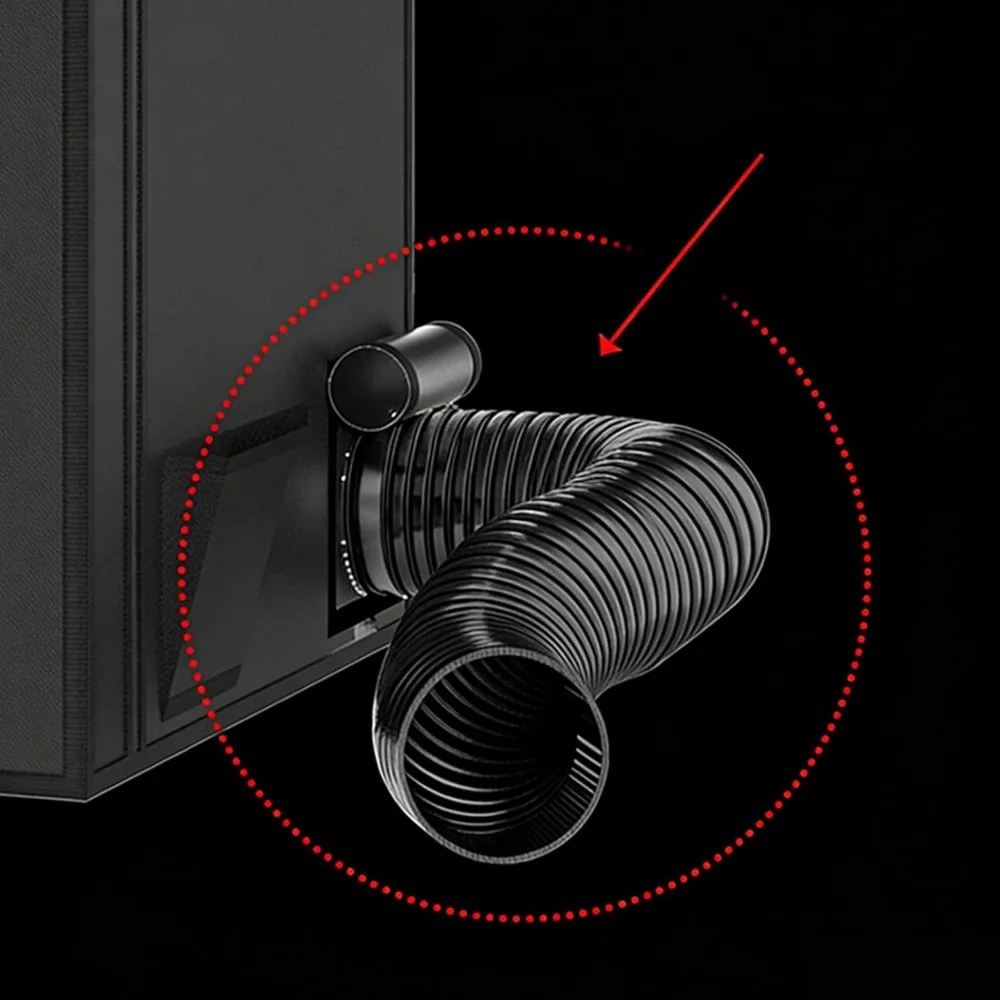USB Powered Fume Extraction Kit Flexible Ducting Aluminum Foil Silicone Fume Ventilation Kit 80mm Hose 2m 4300 RPM Fan