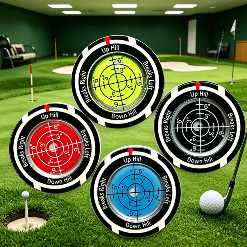 Golf-Nivelliergerät zur Gefällemessung, Höhenmessung, kreisförmig, 39 mm, Kappenklemme, Ballpositionsmarkierung, Geschenk für Golfer – Detail 7