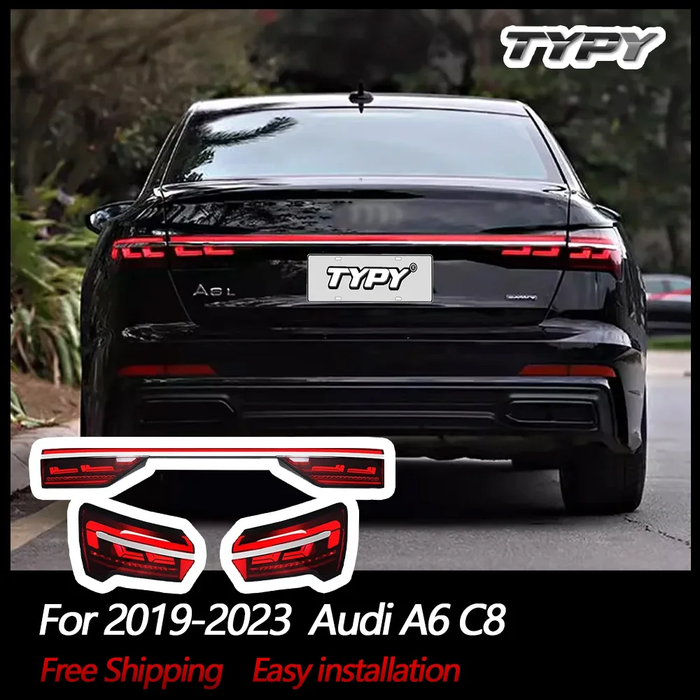 

TYPY Car Tail Lights For Audi A6 C8 2019-2023 LED Car Tail Lamps Daytime Running Lights Dynamic Turn Signals Car Accessories