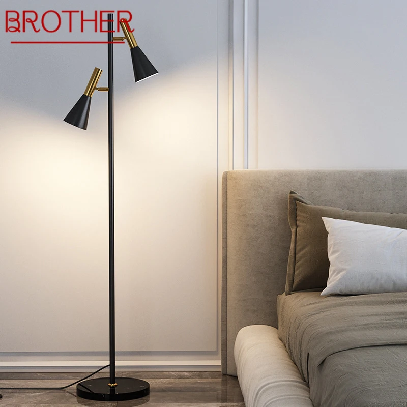 

BROTHER Nordic Floor Lamp Modern Family Iiving Room Bedroom Angle Aadjustment LED Creativity Standing Lightight