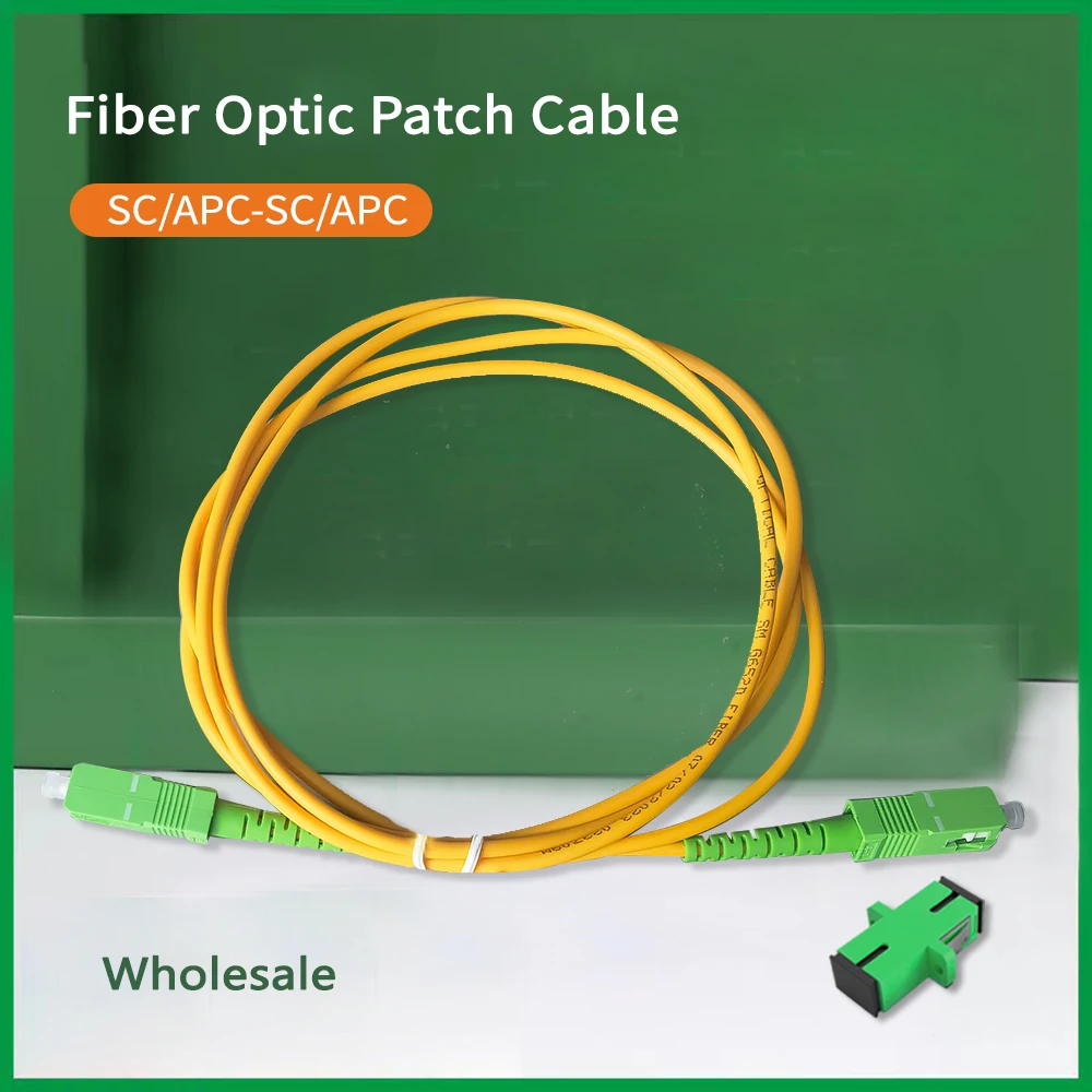 

Wholesale Fiber Optic Patch Cable FTTH SC/APC-SC/APC Single Mode Simplex Core Optic Cable Patch Cord with 1.5M SC Connector