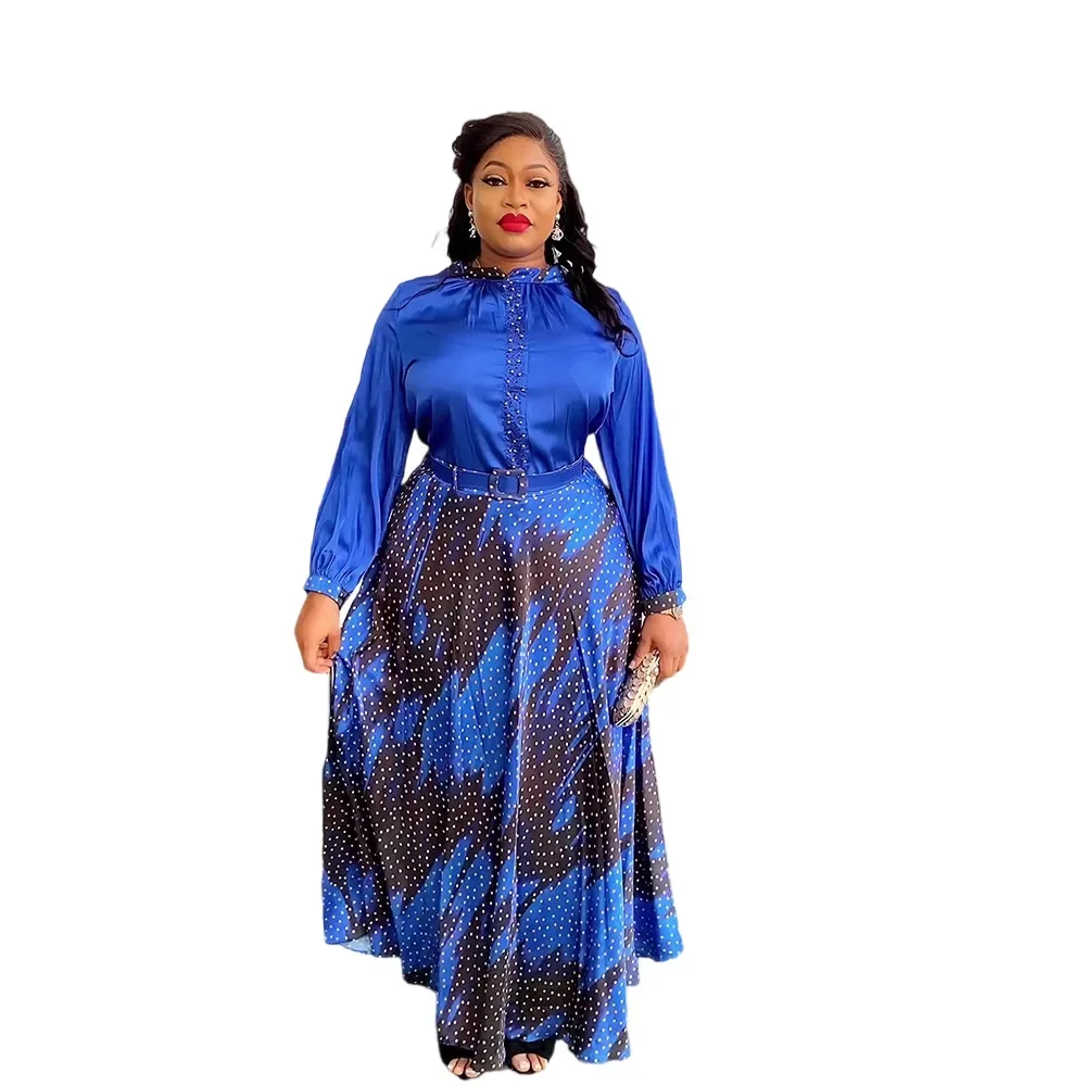 Clothes for Women 2 PCS Sets Tops And Skirts Suits Dashiki Ankara Turkey Outfit Robe Plus Size Wedding Party Dresses