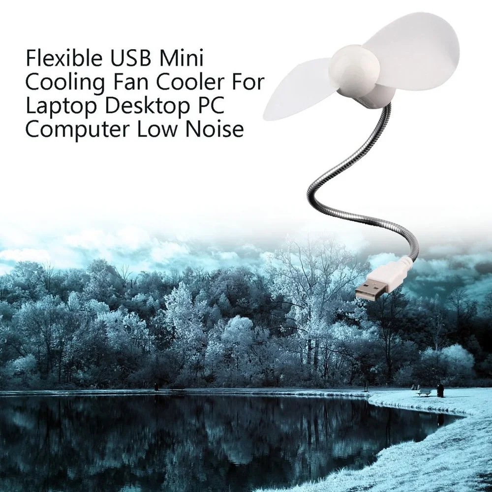 Mini ventilateur de refroidissement USB, flexible, pour ordinateur portable, PC de bureau, portable, faible bruit, faible consommation d'énergie