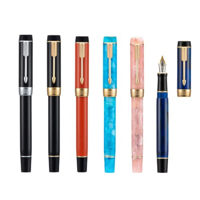 

A+ Jinhao 100 Mini Fountain Pen EF/F/M/Bent Nib, Acrylic Nobel Clip Gift Pen