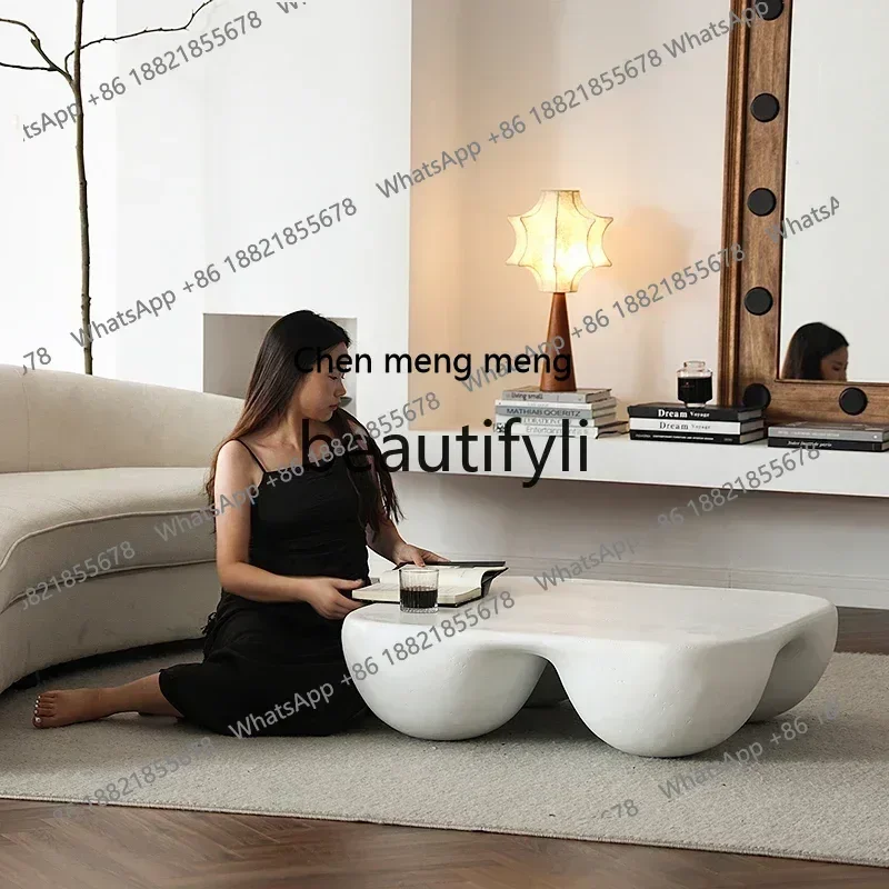 

k182zx1Living room coffee table cream style art special-shaped designer square low table furniture