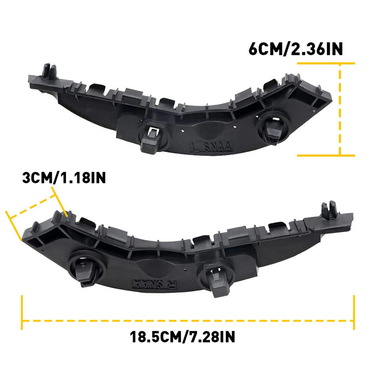 2X Bumper Support Bracket For Honda Civic 2006 2007 2008 2009 2010 2011 Replacement Car Accessories 71198-SNA-A01 71193-SNA-A01