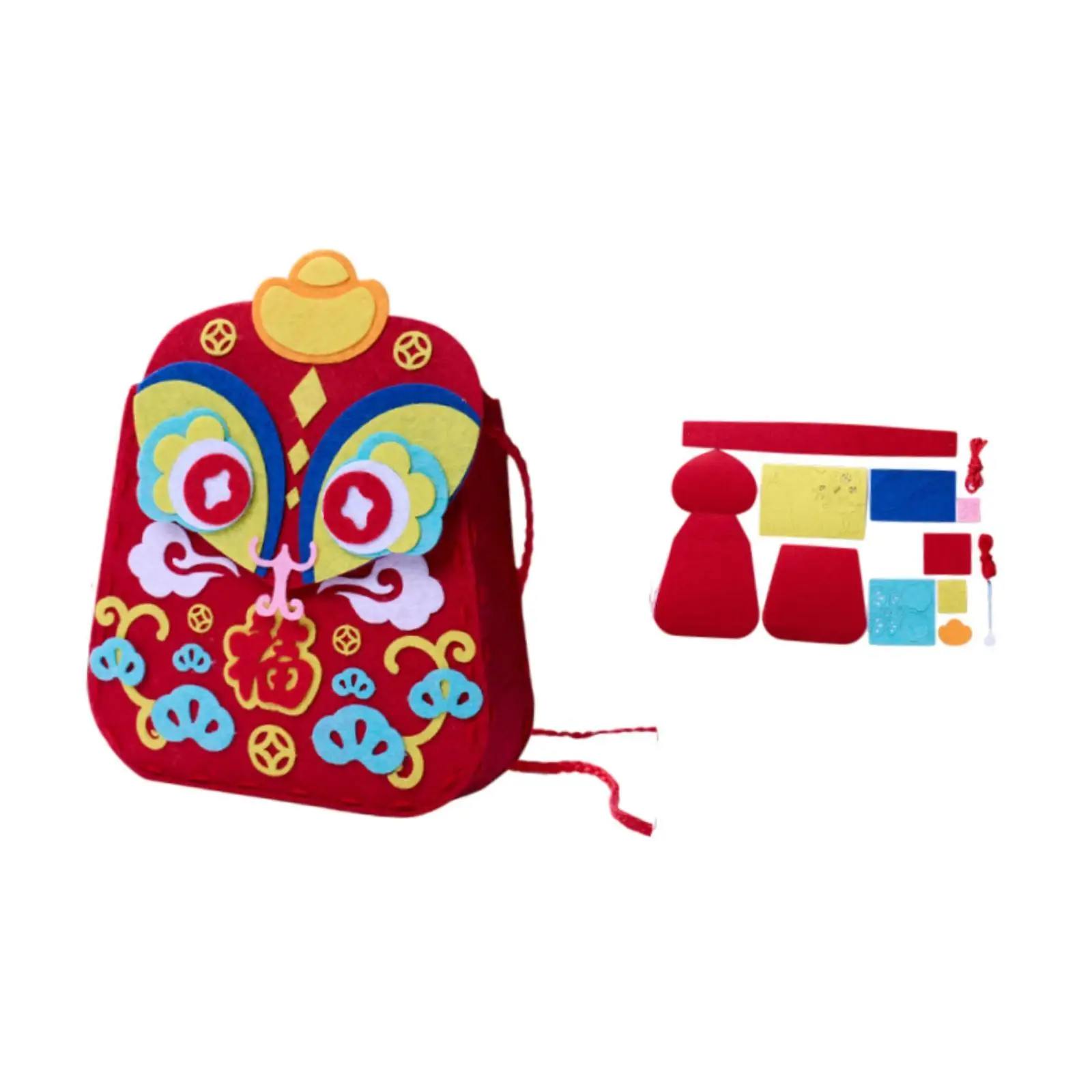 

Аксессуары для изготовления сумок: Набор для рукоделия к Лунному Новому году, развивающие игрушки DIY для мальчиков и девочек, шитье сумок через плечо к Весеннему фестивалю