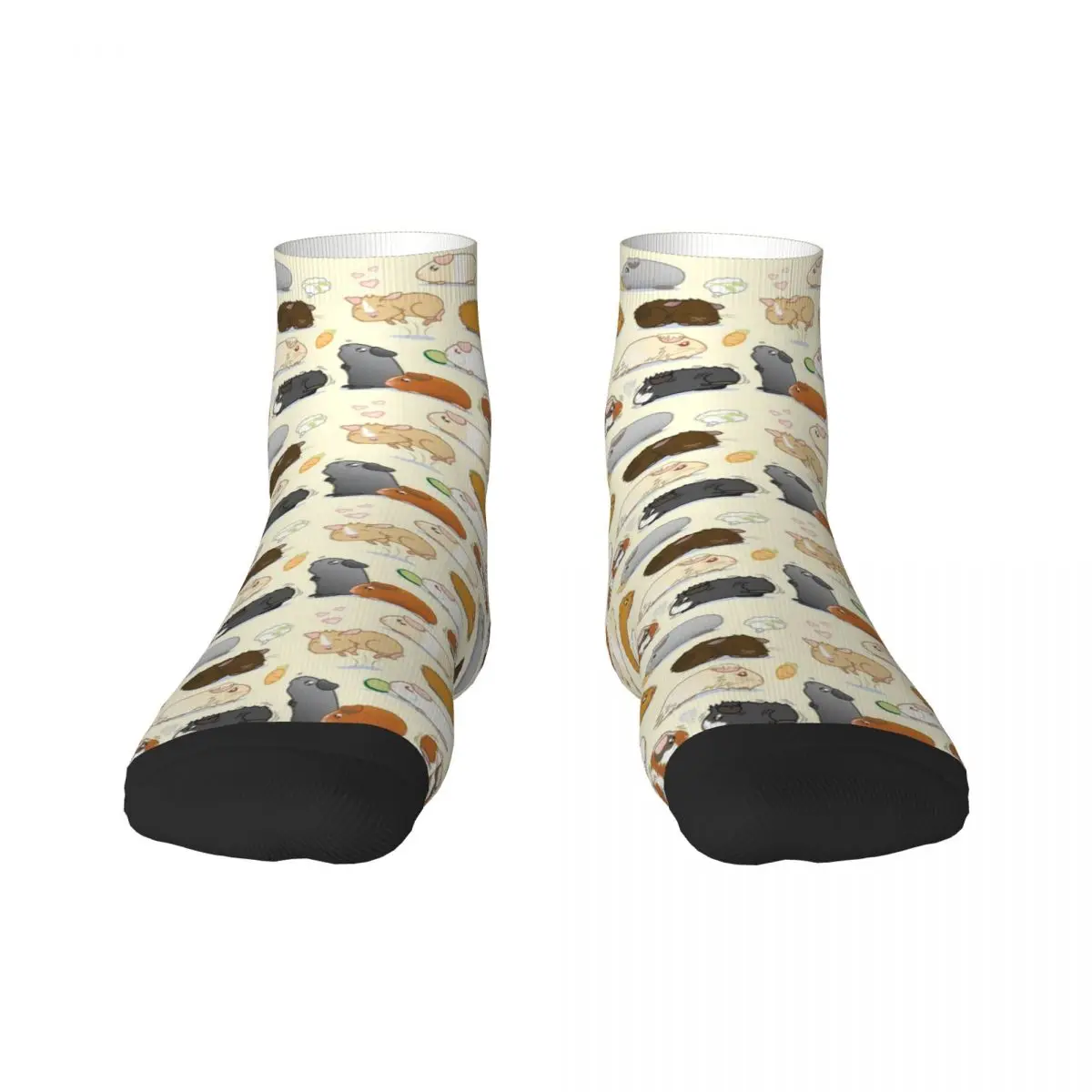 Fashion Guinea Pig Parade Mens Crew Socks Unisex Kawaii 3D Printed Animal Dress Socks