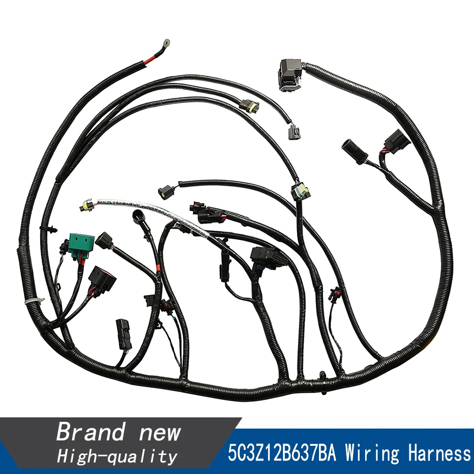 5C3Z-12B637-BA Engine Wire Harness 6.0L Diesel Compatible with 2005 2006 2007 Ford Super Duty F250 F350 F450 F550 5C3Z12B637BA