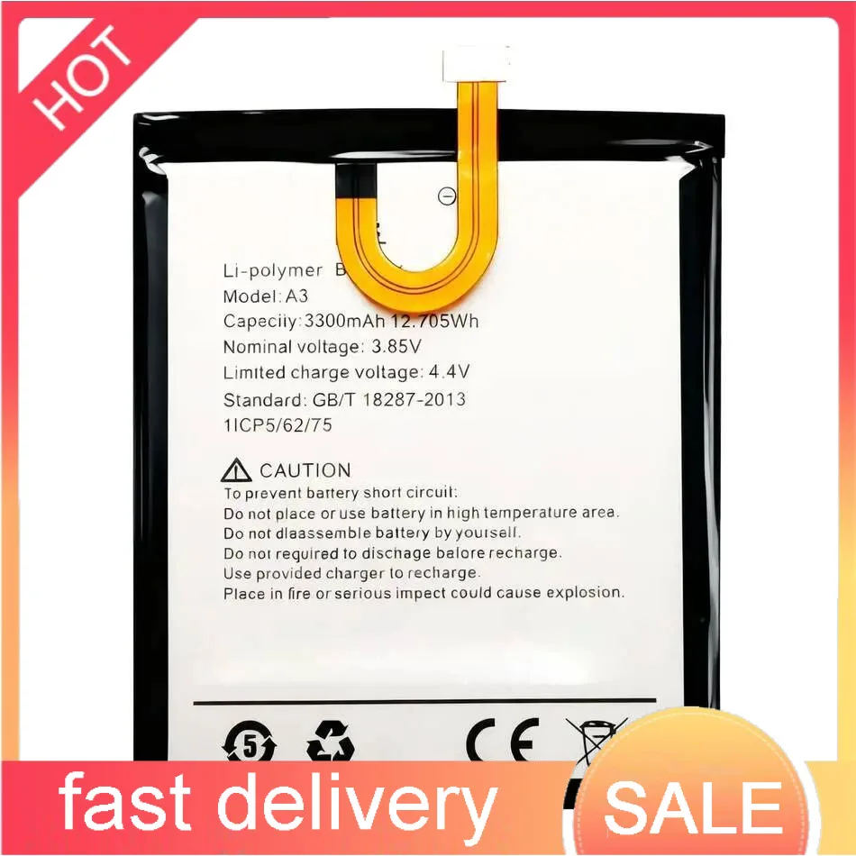 

For Umi Umidigi A3 A3 Pro A3Pro A3 For Mobile Phone Battery 3300mAh Premium Replacement