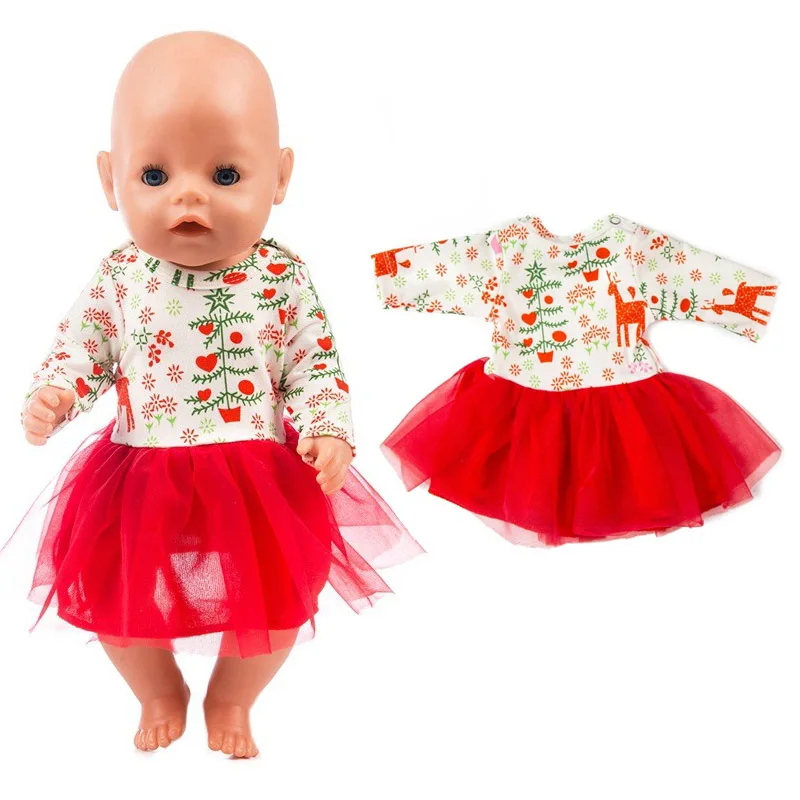 43cm Baby Doll Dress for 18 Inch Girl Doll Clothes Baby Dolls Wearing Baby Girl Gifts