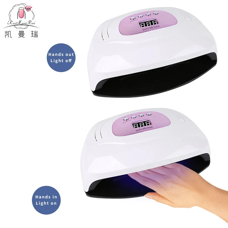 Máquina de fototerapia de alta potencia de 220W, lámpara para hornear manicura de secado rápido, secador de uñas portátil con sincronización de cuatro velocidades, entradas transfronterizas