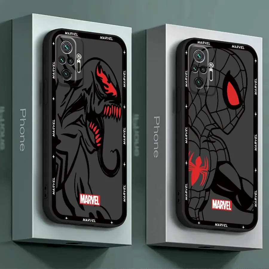 Marvel Spiderman Phone Case for Redmi Note 7 8 Pro 8T 9 Pro 9S 10 4G 5G 10 11S 10 11 12 13Pro 10Lite 12 13ProPlus5G 12 13 4G 5G