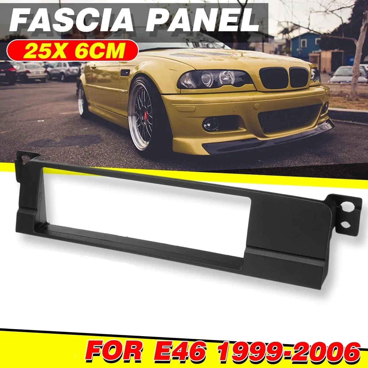 1 Din Car Stereo Radio Fascia Facia adattatore piastra pannello per-BMW serie 3 E46 1999-2006
