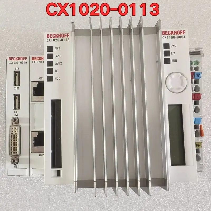 A set of second-hand CX1020-0113 +CX1100-0004+CX1020-N010+CX1020-N000 embedded controller module functions normally