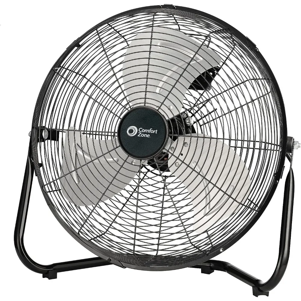 2023 New Comfort Zone CZHV12B High Velocity Cradle Fan | 3 Speed, 12 Inch Fan with All Metal Construction, Black