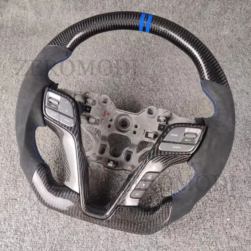 Customized Carbon Fiber Steering Wheel For Hyundai Santa Fe Suede Suede Forging Piano Honeycomb