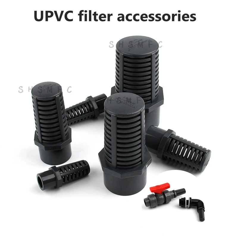 1~10Pcs Size 20,25,32,40,50,63mm UPVC Filter Connector Fittings Plastic Aquarium Garden Irrigation Water Supply Filter Adapter