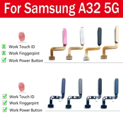 New Fingerprint Menu Recognition Sensor With Volume Button Power Switch On Off Button Flex Cables For Samsung A32 5G A326B