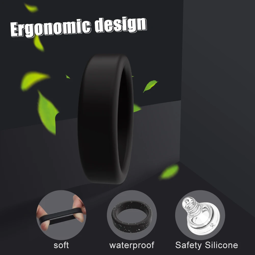 3pcs/set Penis Ring Delay Ejaculation Silicone Reusable Semen Cock Rings on for Men Enlargement Sex Toys For Men Couple Rings