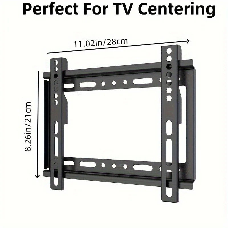BEISHI Fixed TV Wall Mount Monitor Holder Adjustable TV Mount Bracket  for 14-32 Inch TV Rack VESA 200X200mm Space Saving