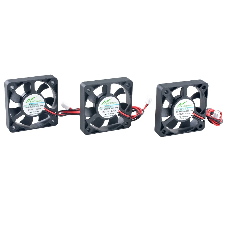 ACP5010 50x50x10mm Axial Cooling Fan | 2-Pin DC 5V/12V/24V 50mm Fan for Power Supply, Charger & Frequency Converter Cooling