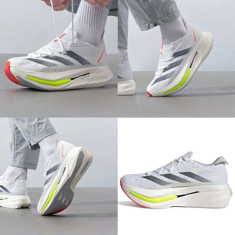 Adidas IH5685 Men Lightweight Breathable Knit Upper Race Training Sneakers For Outdoor Jogging