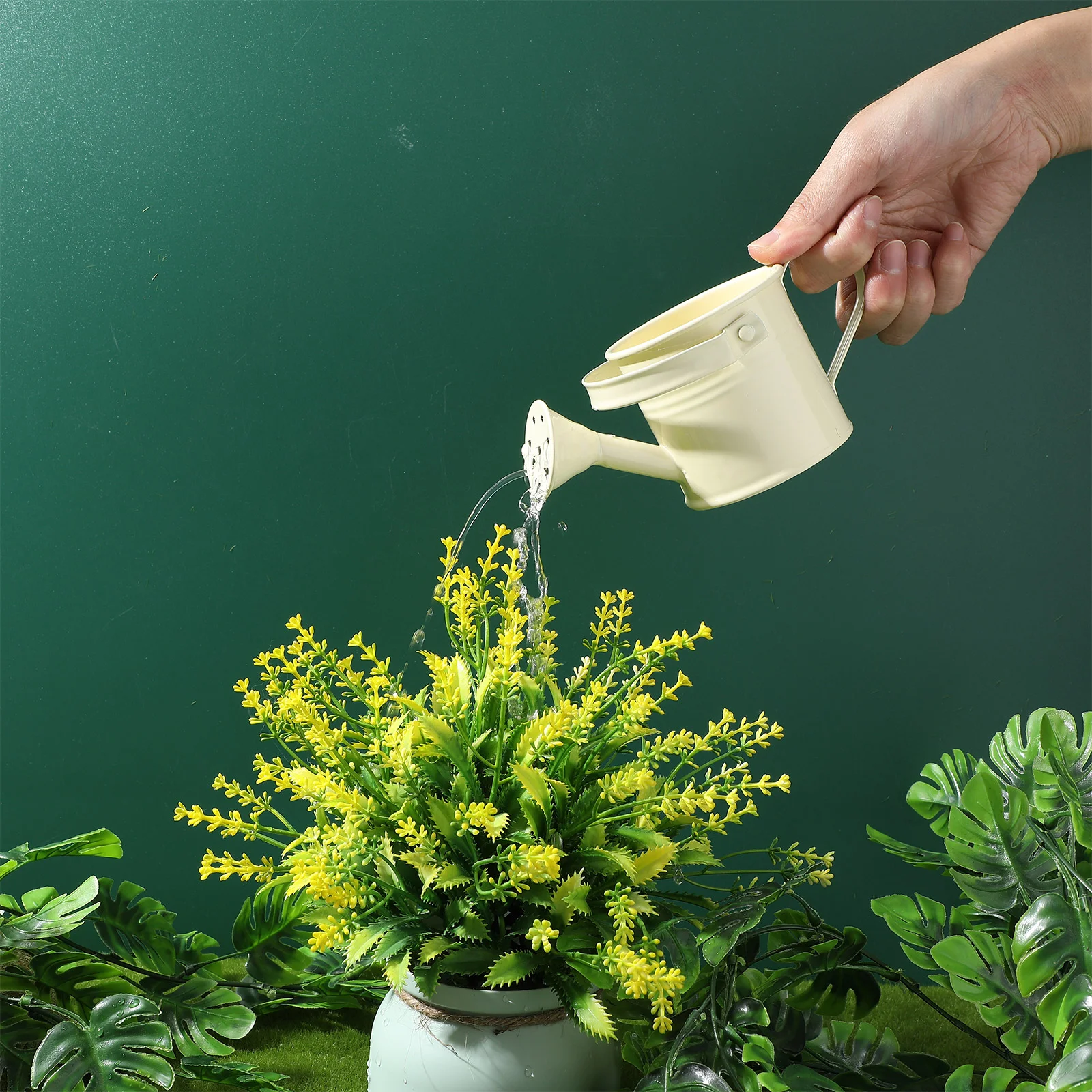 Small Can Metal Watering Tin Spout Garden Tools Set for Indoor Plants Flower Watering Kettle Mini Gardening Accessories