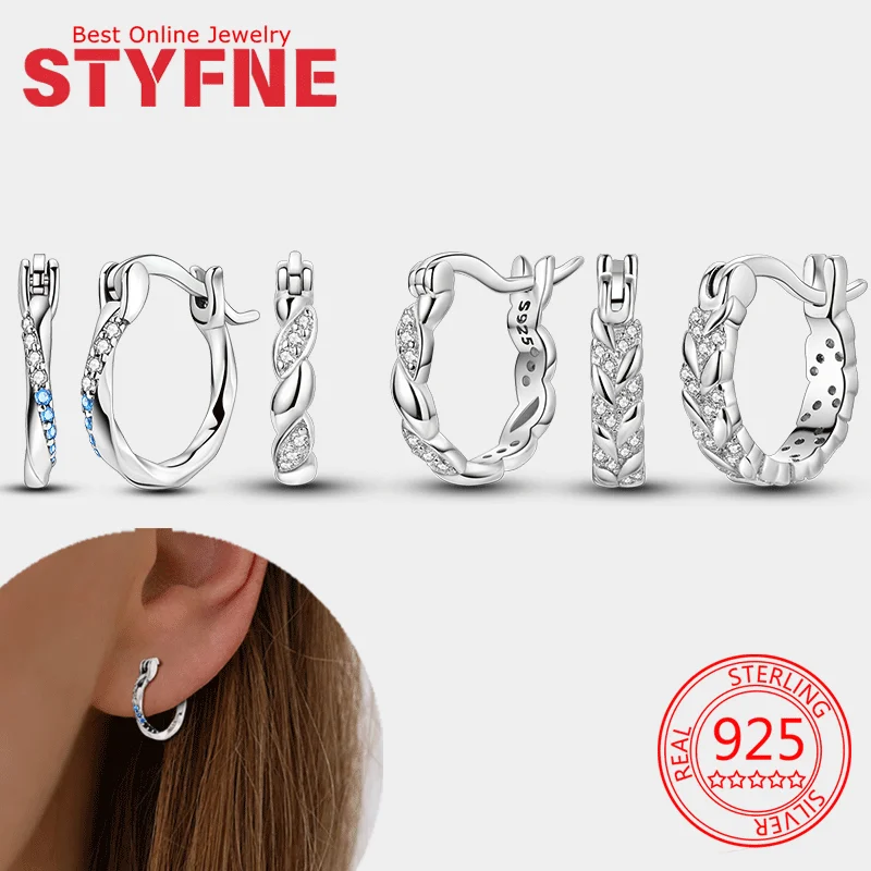 

Casual Earring for Women 925 Sterling Silver Hoop Earring Jewelry Fashion Graduation Birthday Gifts for Girls Teen