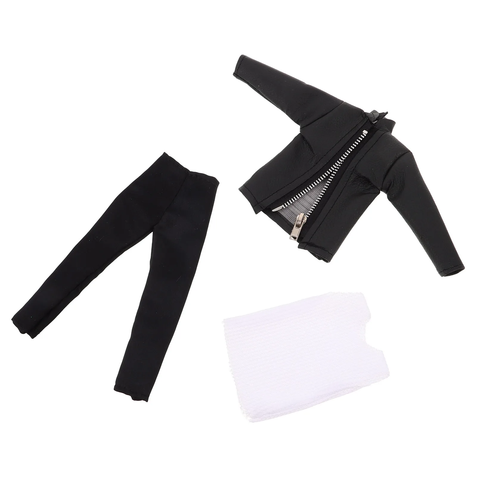1Set Stijlvolle PU Jas Broek Set Moderne Verfijnde Look 30cm Action Figure Kleding Mode Outfits Rollenspel