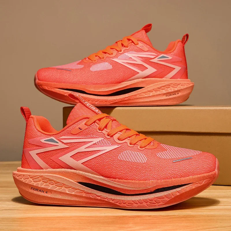 

Men's and women's full-length carbon board racing shoes, summer youth running ultra light shock-absorbing sports shoes
