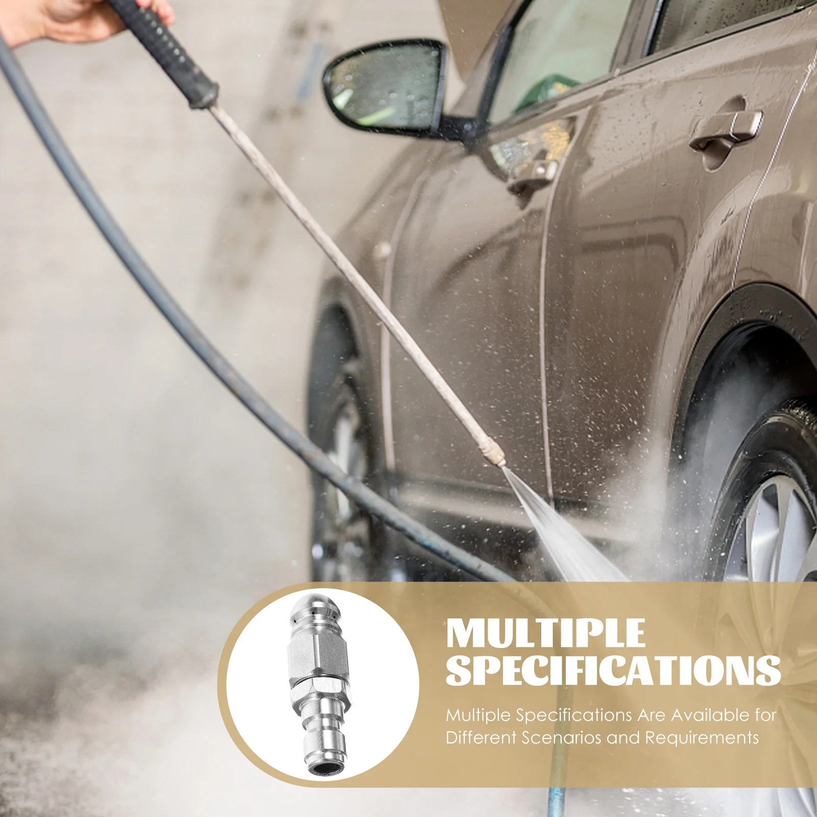 

Stainless Steel High Pressure Nozzle Light Weight Safe Reliable Sewer Unclogging Nozzle for Cleaning Machine Parts