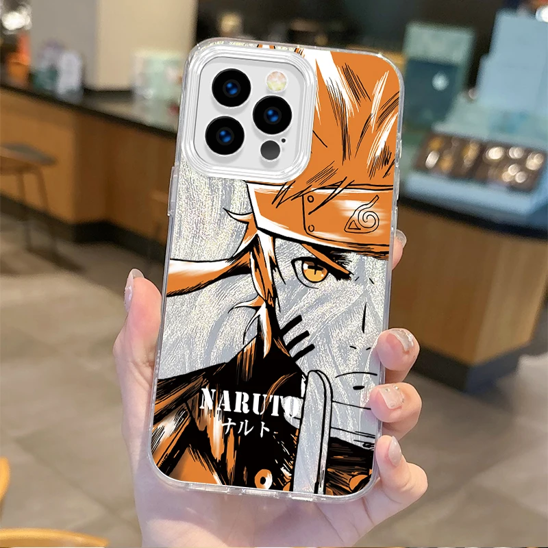 Funda de teléfono de Anime n-naruto Uzumakis, cubierta protectora mate a prueba de golpes para iPhone 16, 15, 14, 13, 12, 11, 8, 7, 6 Pro Max Plus, XS, XR