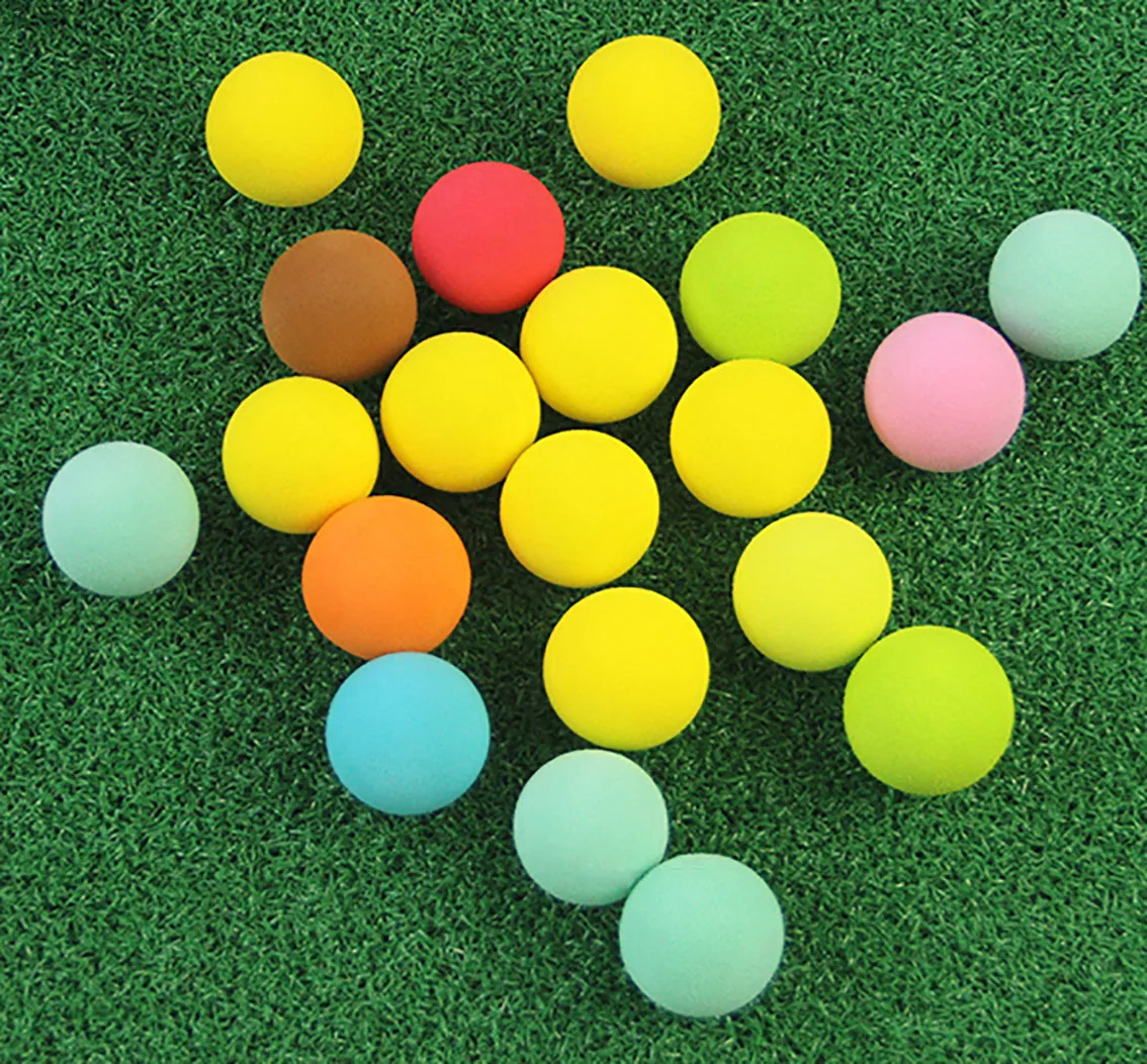 2-50Pcs 8 Colors Diameter 35mm/36mm Colorful EVA Foam Soft Sponge Ball for DIY Handmade Golf Practice Pet Toy