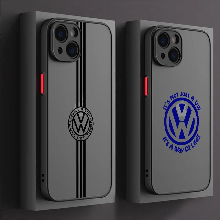 V-olks-wagen VW Car Phone Case for Apple iPhone 11 16 13 15 12 14 Pro Max 7 XR X XS 13 12 Mini 14 Plus 8 SE Cover