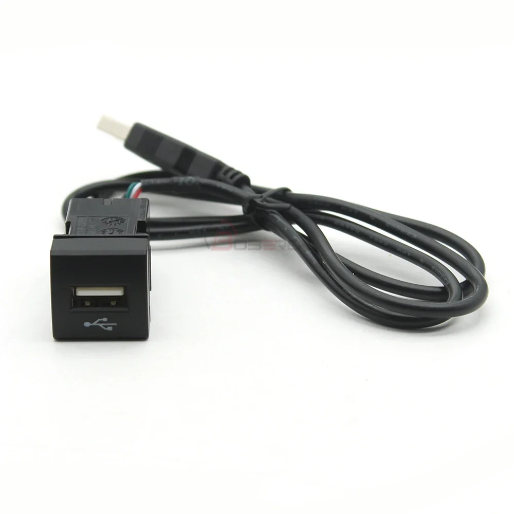 Car USB Input Adapter Audio Radio u-disk flash Socket Interface Connector Cable For Toyota Prado Rav4 Camry Corolla 18-22