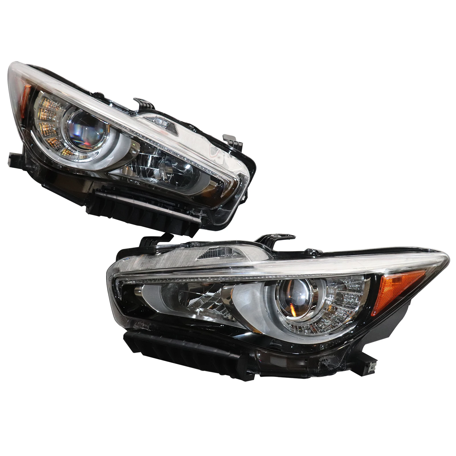 

Fit For 2014-2017 Infiniti Q50 Driver Left Side/ Passenger Right Side/ Pair Front Headlight Headlamp Assembly