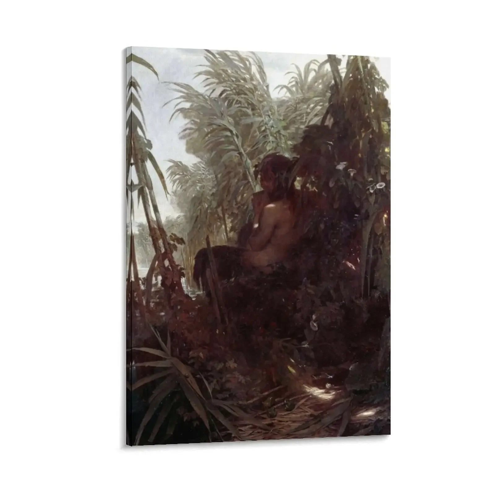 

Pan in the Reeds - Arnold Bocklin Canvas Painting office decoration decorative wall poster living room decoration
