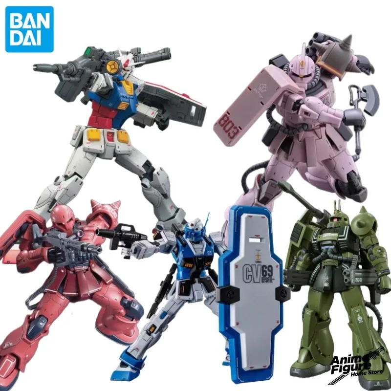 

100% оригинал, в наличии BANDAI GUNDAM HGGTO 1/144 MS-06D RX-78-2 RGM-79LV, аниме-персонаж, сборная игрушка, модель, коллекция подарков