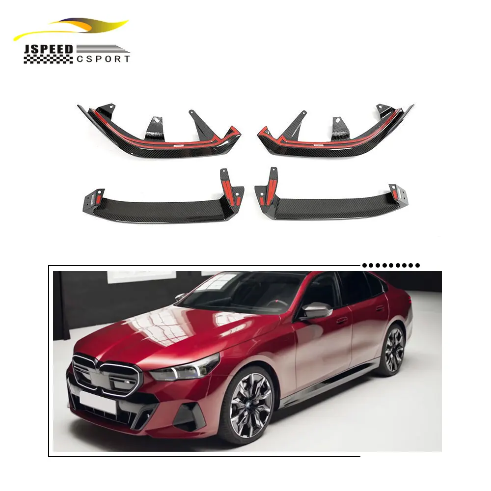 Pre-preg Carbon Fiber i5 M60 Front Bumper Lip Chin For ， 5 Series I5 G60 M Sport x Drive Electric 2024+