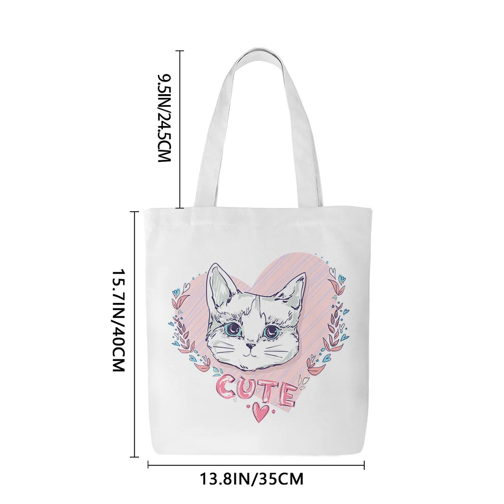 Personalized Custom Printed Canvas Tote Bag Custom Pattern Logo Reusable Shopping Handbag for Business Promotional Gift