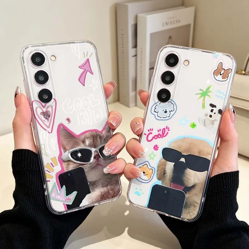 Cool Cartoon Cat Dog For Samsung Galaxy Note 20 10 M56 M54 M53 M33 M23 17 M15 M14 M04 M07 F07 Ultra Phone Case Cover