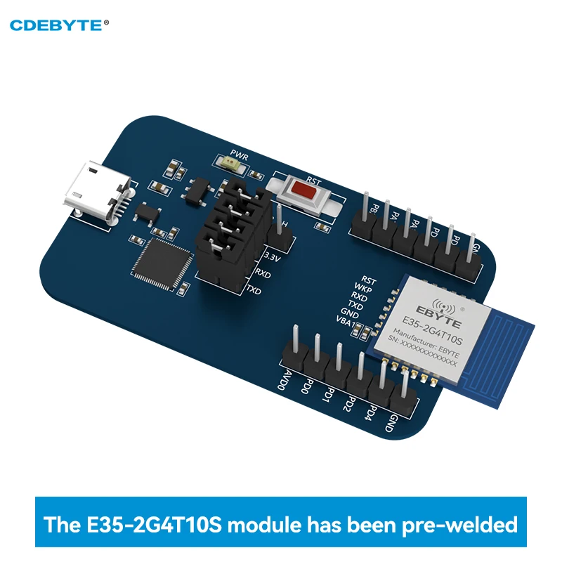 

TLSR8208 2.4G Serial Port Transparent Transmission Development Test Board Kit CDEBYTE E35-2G4T10S-TB Low Power Long Distance