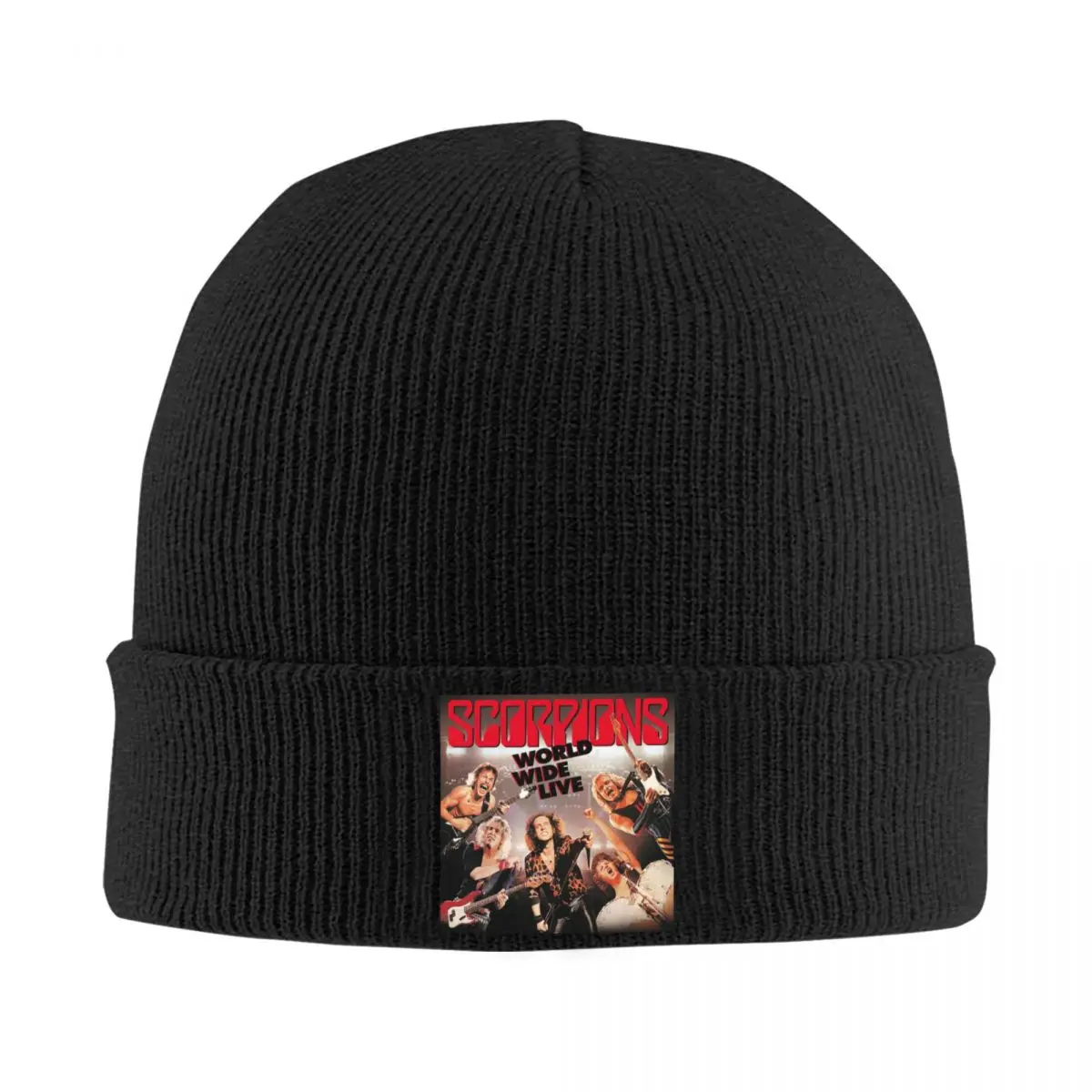 

SCORPIONS-World Wide Live 50th Band Anniversary Knitted Bonnet Caps 100% Cotton Fashion Keep Warm Hats