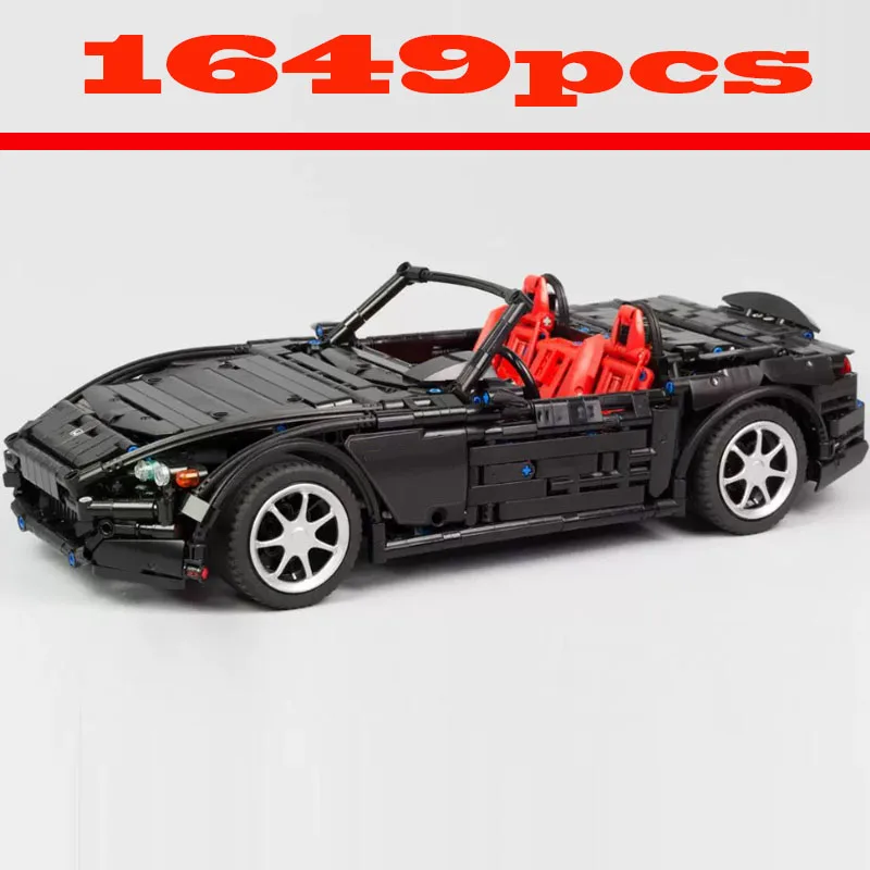 Convertible Sports Car MOC Technic Building Blocks S2000 AP2 Roadster DIY Brick Model Adult Racing Hobby Desktop Collectible Toy